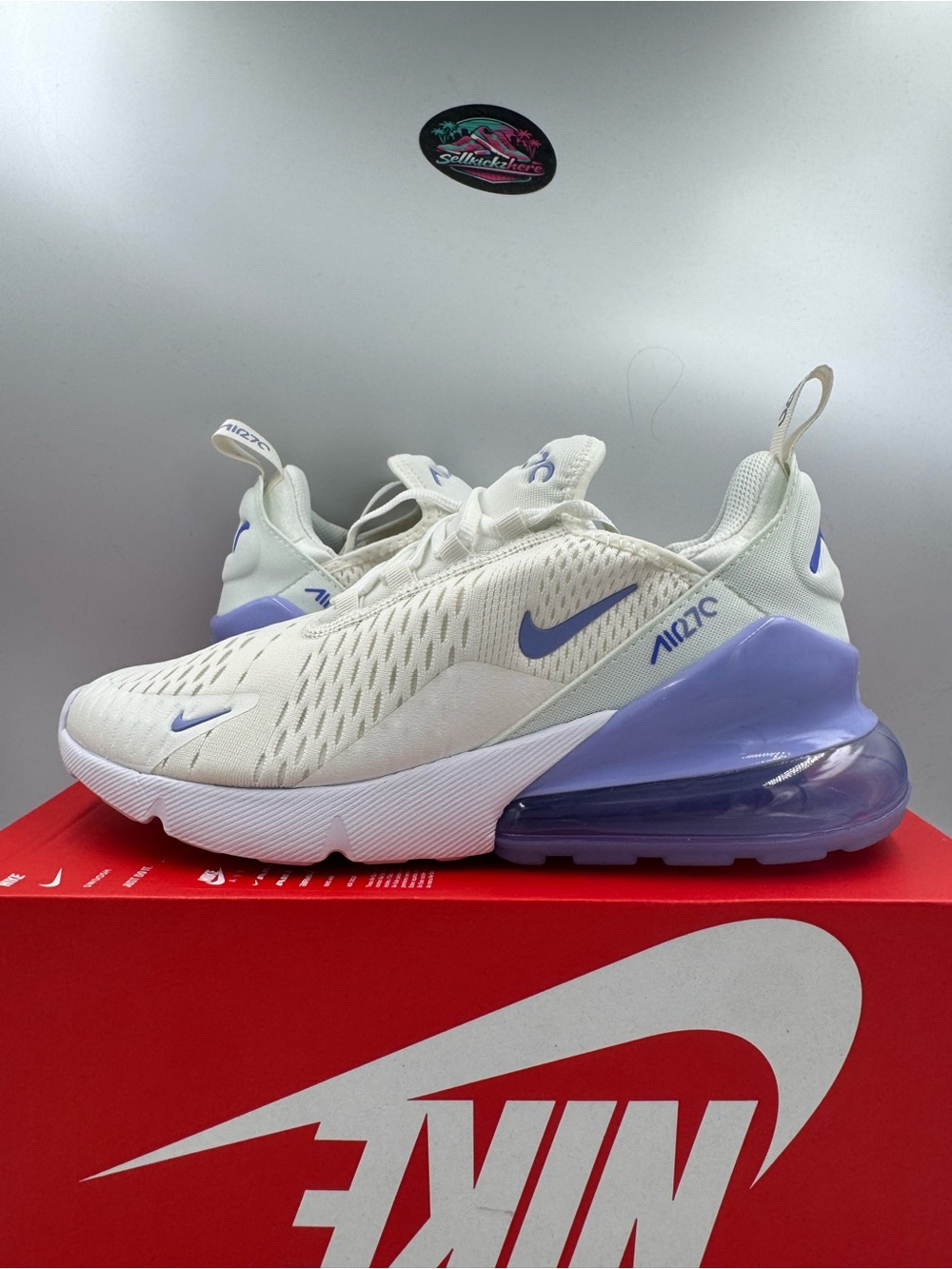 Nike Air Max 270 GS Sail Light Thistle BRAND NEW Size 6Y